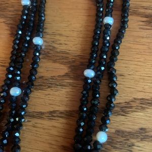 Vantel Pearls Black Tie Affair Necklace